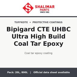 Shalimar Bipigard CTE UHBC Ultra High Build Coal Tar Epoxy - coal tar epoxy coating by Shalimar Paints, 800L, 20L pack
