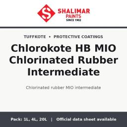 Shalimar Chlorokote HB MIO Chlorinated Rubber Intermediate - chlorinated rubber MIO intermediate by Shalimar Paints, 20L, 4L, 1L pack