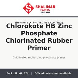 Shalimar Chlorokote HB Zinc Phosphate Chlorinated Rubber Primer - chlorinated rubber zinc phosphate primer by Shalimar Paints, 20L, 4L, 1L pack