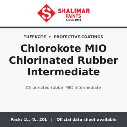 Shalimar Chlorokote MIO Chlorinated Rubber Intermediate - chlorinated rubber MIO intermediate by Shalimar Paints, 20L, 4L, 1L pack