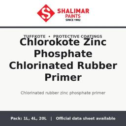 Shalimar Chlorokote Zinc Phosphate Chlorinated Rubber Primer - chlorinated rubber zinc phosphate primer by Shalimar Paints, 20L, 4L, 1L pack