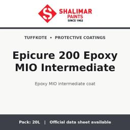 Shalimar Epicure 200 Epoxy MIO Intermediate - epoxy MIO intermediate coat by Shalimar Paints, 20L pack