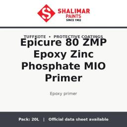 Shalimar Epicure 80 ZMP Epoxy Zinc Phosphate MIO Primer - epoxy primer by Shalimar Paints, 20L pack