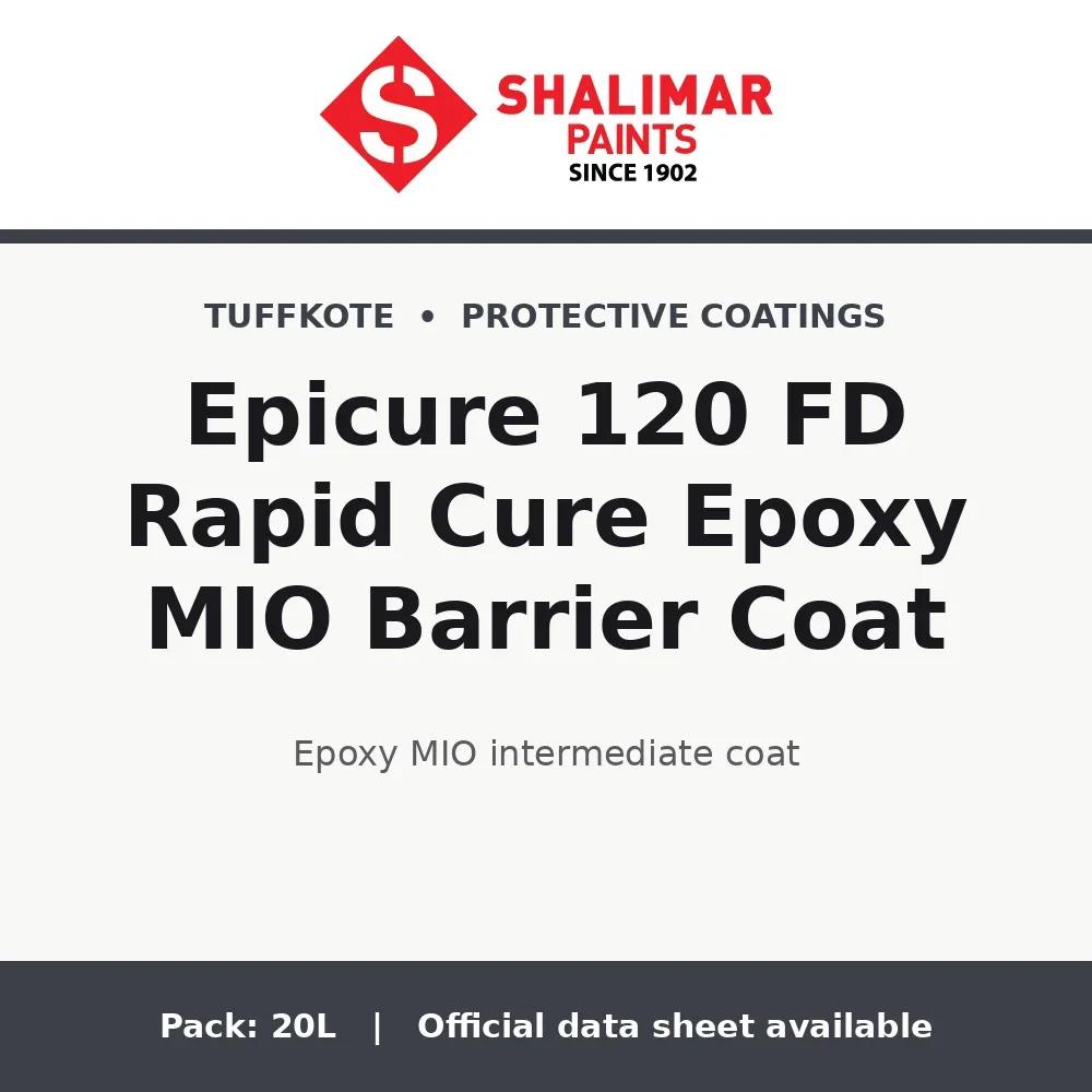 Shalimar Epicure 120 FD Rapid Cure Epoxy MIO Barrier Coat - epoxy MIO intermediate coat by Shalimar Paints, 20L pack