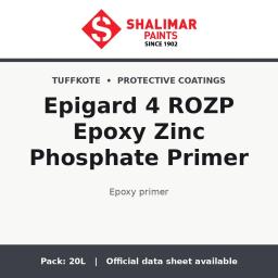 Shalimar Epigard 4 ROZP Epoxy Zinc Phosphate Primer - epoxy primer by Shalimar Paints, 20L pack