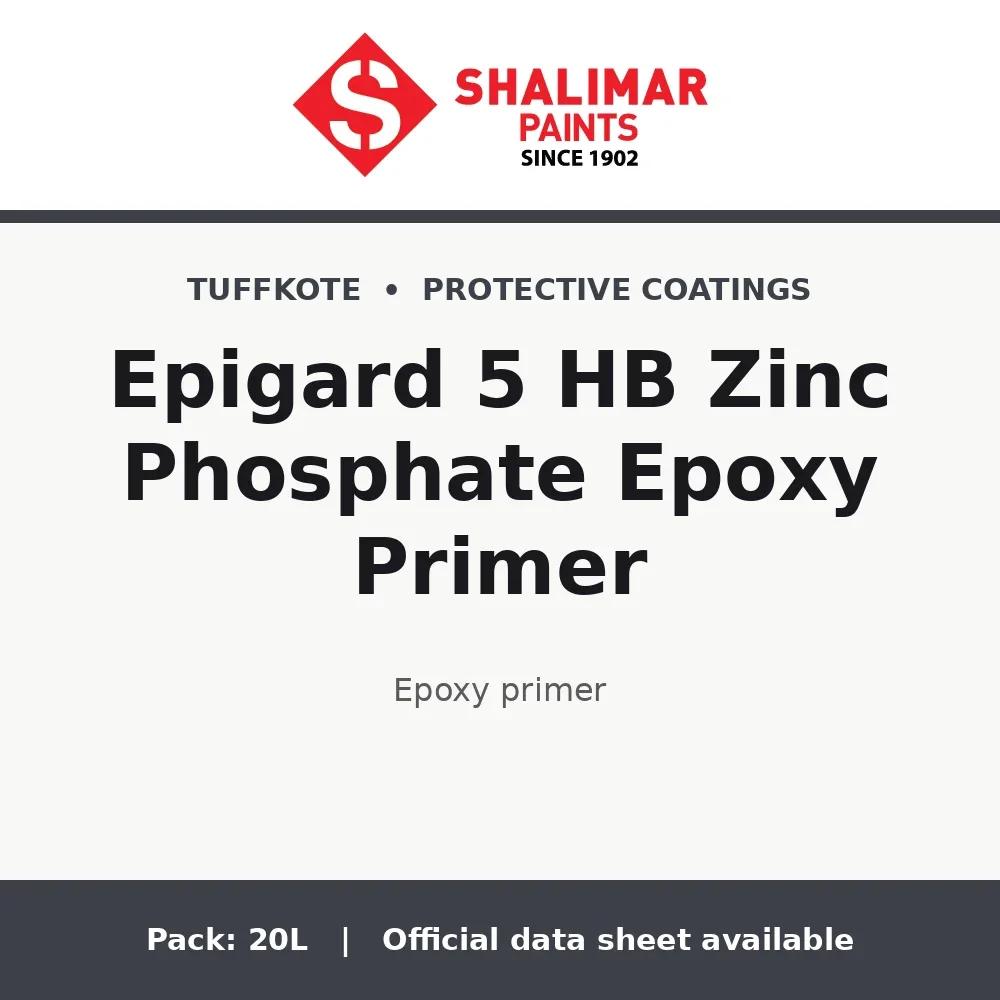 Shalimar Epigard 5 HB Zinc Phosphate Epoxy Primer - epoxy primer by Shalimar Paints, 20L pack