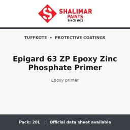 Shalimar Epigard 63 ZP Epoxy Zinc Phosphate Primer - epoxy primer by Shalimar Paints, 20L pack