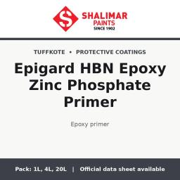 Shalimar Epigard HBN Epoxy Zinc Phosphate Primer - epoxy primer by Shalimar Paints, 20L, 4L, 1L pack