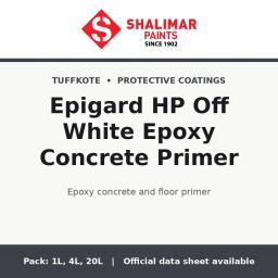 Shalimar Epigard HP Off White Epoxy Concrete Primer - epoxy concrete and floor primer by Shalimar Paints, 20L, 4L, 1L pack