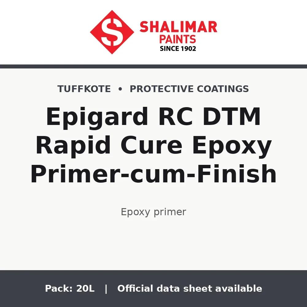 Shalimar Epigard RC DTM Rapid Cure Epoxy Primer-cum-Finish - epoxy primer by Shalimar Paints, 20L pack