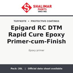 Shalimar Epigard RC DTM Rapid Cure Epoxy Primer-cum-Finish - epoxy primer by Shalimar Paints, 20L pack