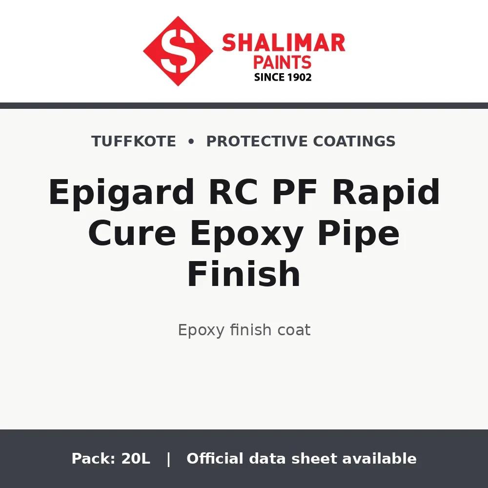 Shalimar Epigard RC PF Rapid Cure Epoxy Pipe Finish - epoxy finish coat by Shalimar Paints, 20L pack