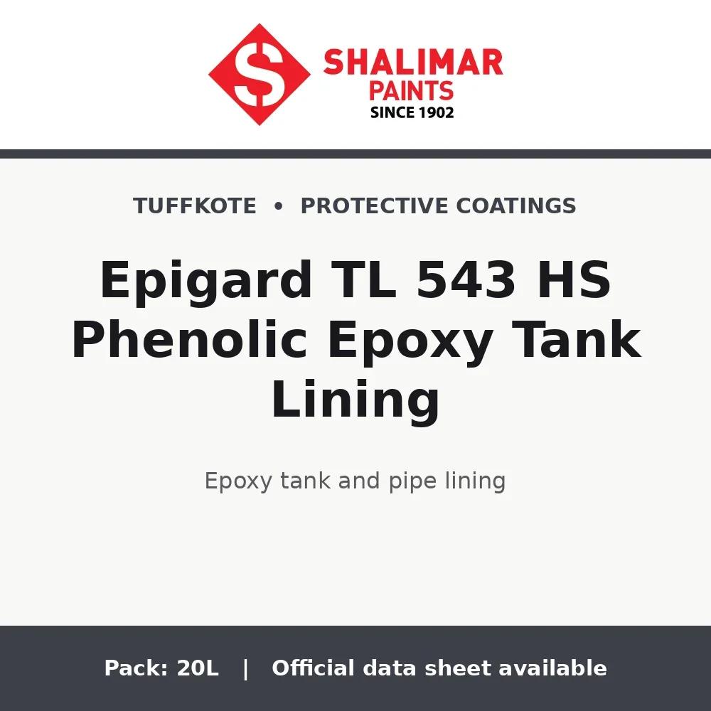 Shalimar Epigard TL 543 HS Phenolic Epoxy Tank Lining