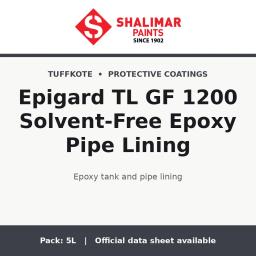 Shalimar Epigard TL GF 1200 Solvent-Free Epoxy Pipe Lining - epoxy tank and pipe lining by Shalimar Paints, 5L pack