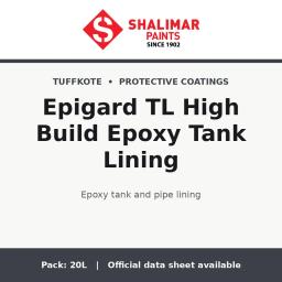 Shalimar Epigard TL High Build Epoxy Tank Lining - epoxy tank and pipe lining by Shalimar Paints, 20L pack