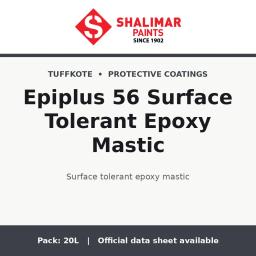 Shalimar Epiplus 56 Surface Tolerant Epoxy Mastic - surface tolerant epoxy mastic by Shalimar Paints, 20L pack