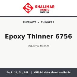 Shalimar Epoxy Thinner 6756 - industrial thinner by Shalimar Paints, 20L, 5L, 1L pack