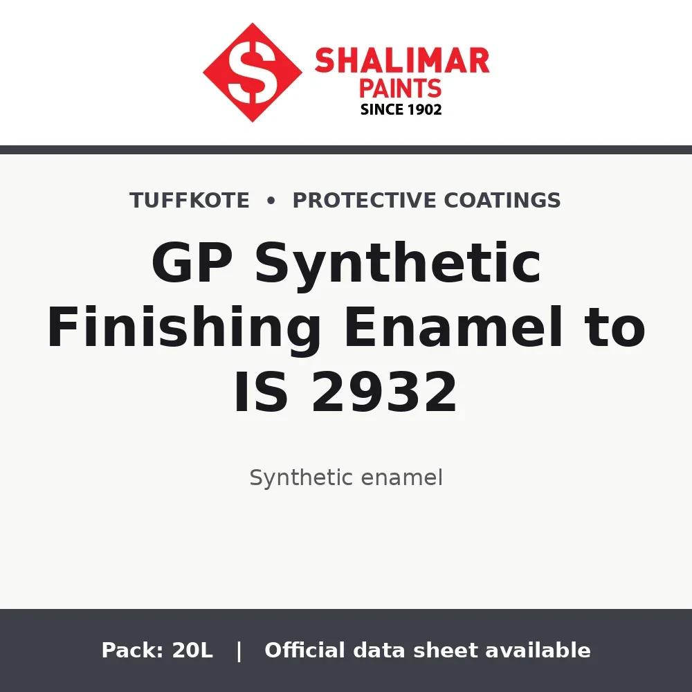 Shalimar GP Synthetic Finishing Enamel to IS 2932