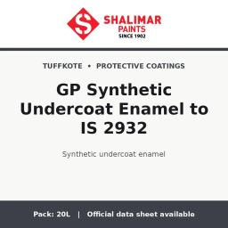 Shalimar GP Synthetic Undercoat Enamel to IS 2932 - synthetic undercoat enamel by Shalimar Paints, 20L pack