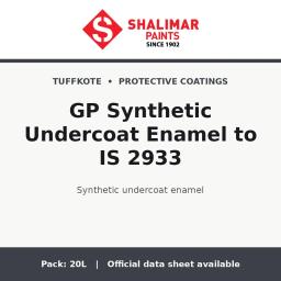 Shalimar GP Synthetic Undercoat Enamel to IS 2933 - synthetic undercoat enamel by Shalimar Paints, 20L pack