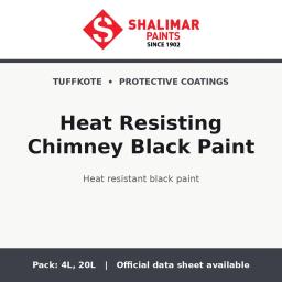 Shalimar Heat Resisting Chimney Black Paint - heat resistant black paint by Shalimar Paints, 20L, 4L pack