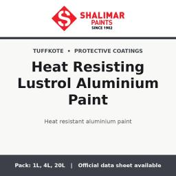 Shalimar Heat Resisting Lustrol Aluminium Paint - heat resistant aluminium paint by Shalimar Paints, 20L, 4L, 1L pack