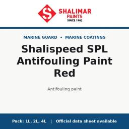 Shalimar Shalispeed SPL Antifouling Paint Red - antifouling paint by Shalimar Paints, 4L, 2L, 1L pack