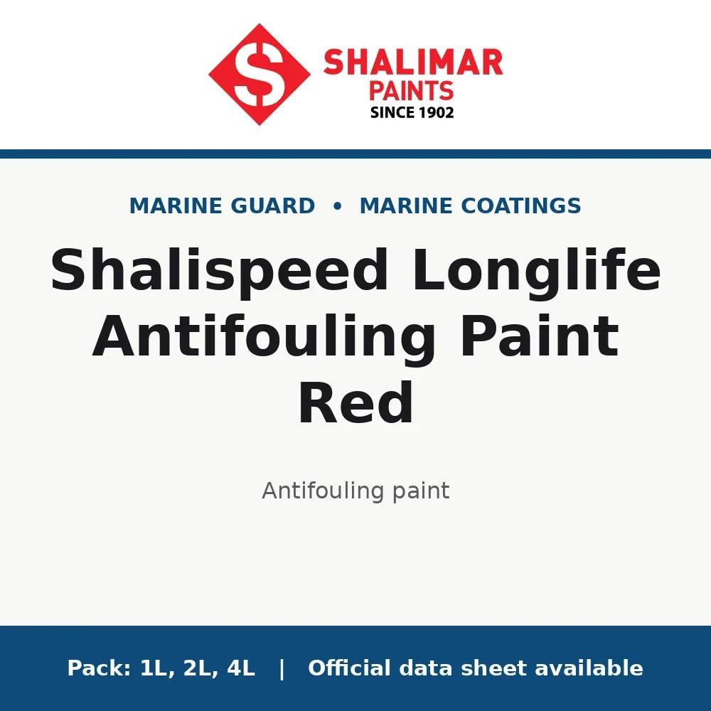 Shalimar Shalispeed Longlife Antifouling Paint Red