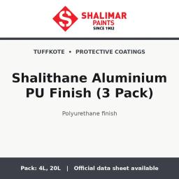 Shalimar Shalithane Aluminium PU Finish (3 Pack) - polyurethane finish by Shalimar Paints, 20L, 4L pack