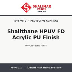 Shalimar Shalithane HPUV FD Acrylic PU Finish - polyurethane finish by Shalimar Paints, 21L pack