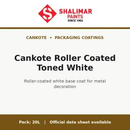 Shalimar Cankote Roller Coated Toned White - roller-coated white base coat for metal decoration by Shalimar Paints, 20L pack