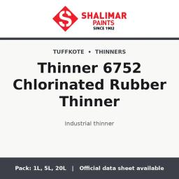 Shalimar Thinner 6752 Chlorinated Rubber Thinner - industrial thinner by Shalimar Paints, 20L, 5L, 1L pack