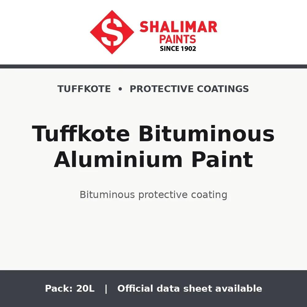 Shalimar Tuffkote Bituminous Aluminium Paint - bituminous protective coating by Shalimar Paints, 20L pack