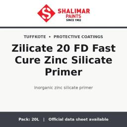 Shalimar Zilicate 20 FD Fast Cure Zinc Silicate Primer - inorganic zinc silicate primer by Shalimar Paints, 20L pack
