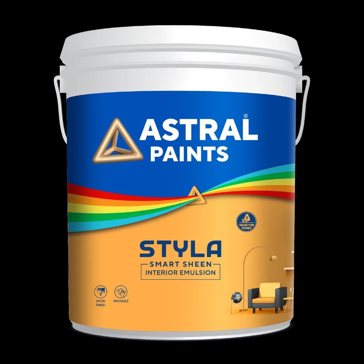 Astral Styla Smart Sheen Interior Emulsion paint pack