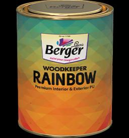Berger Rainbow coloured polyurethane wood coating