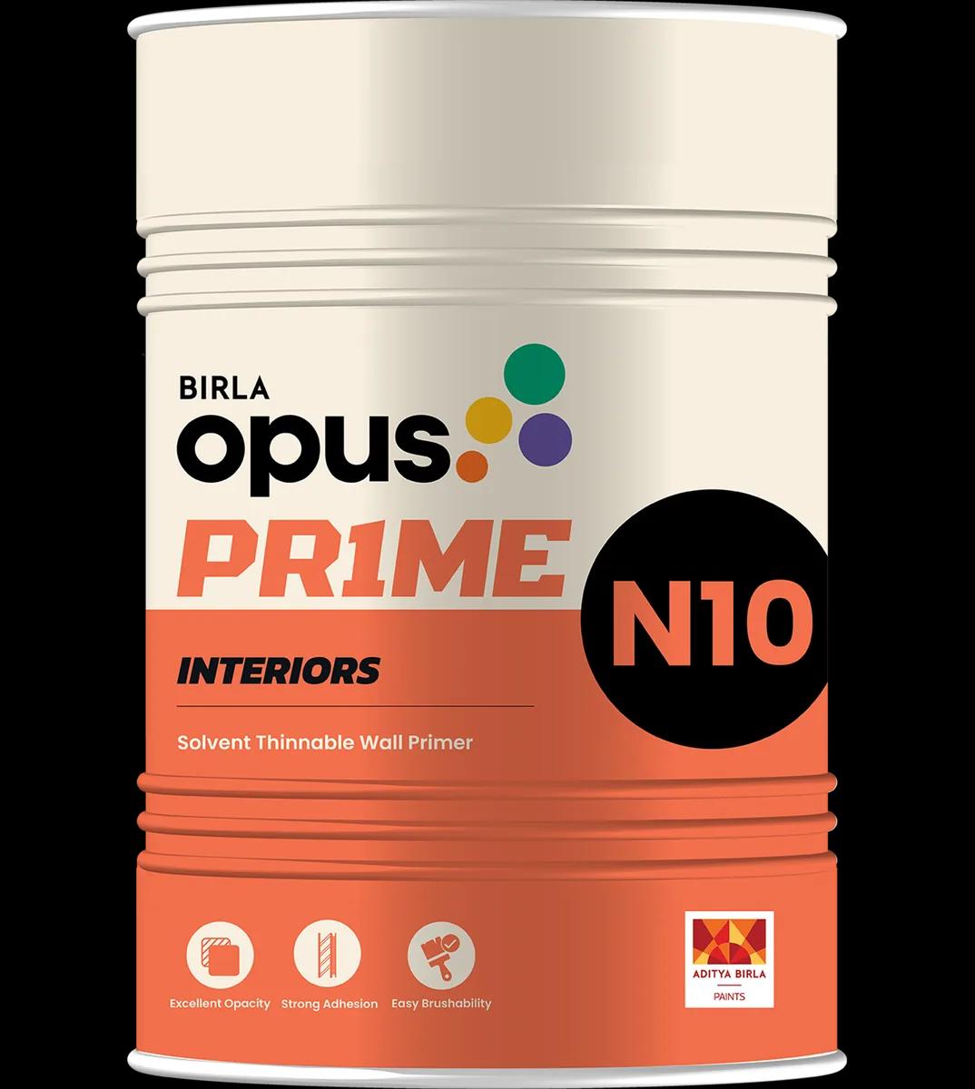 Birla Opus Prime N10 interior solvent-thinnable wall primer pack
