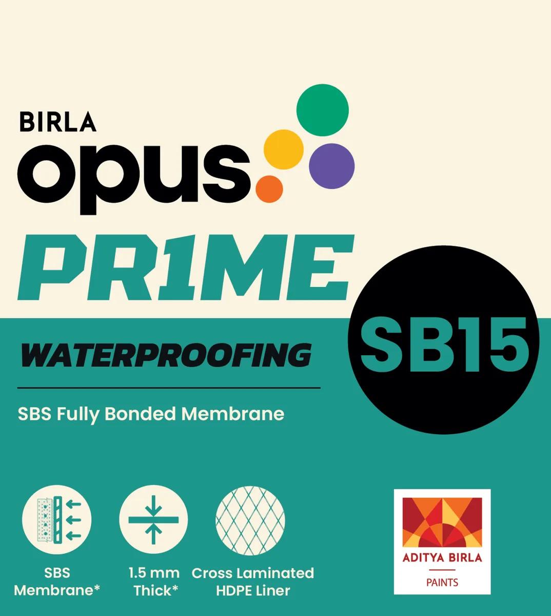 Birla Opus Prime SB15 SBS Modified Cross Laminated HDPE Liner Membrane 1.5mm