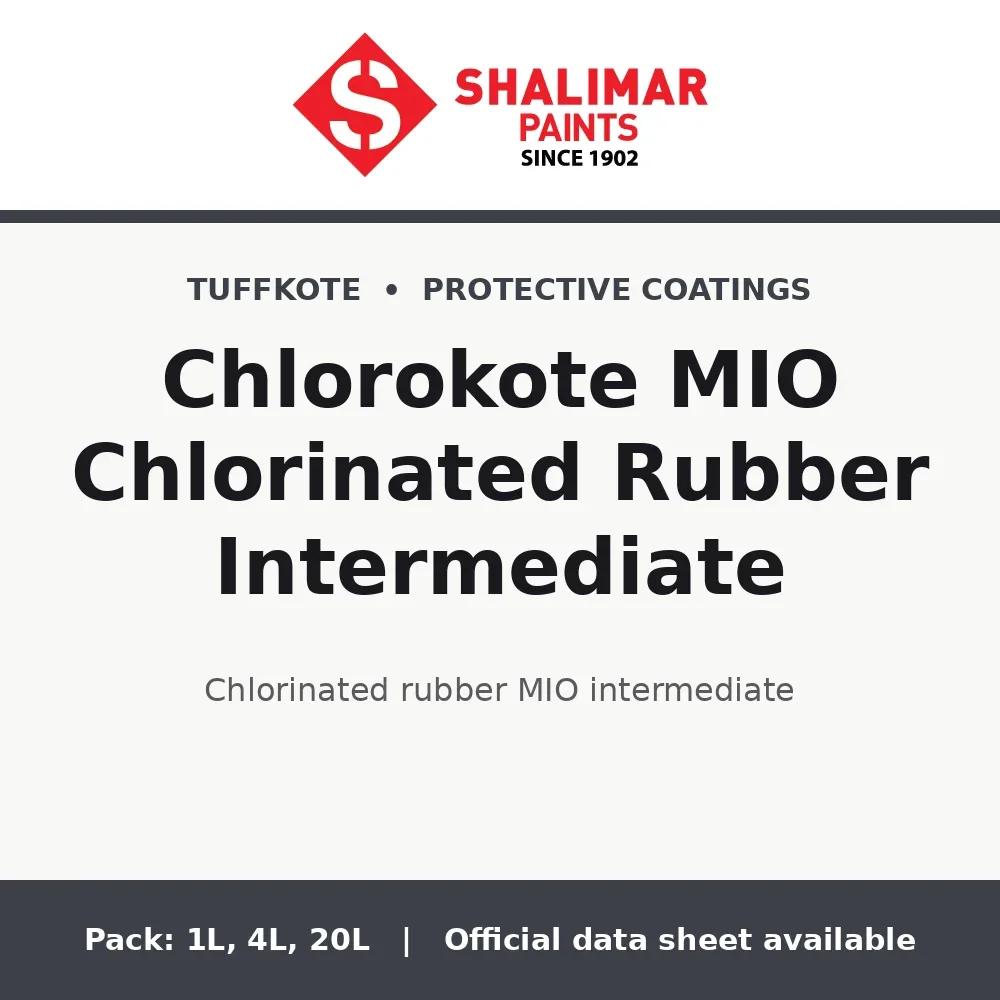 Shalimar Chlorokote MIO Chlorinated Rubber Intermediate - chlorinated rubber MIO intermediate by Shalimar Paints, 20L, 4L, 1L pack