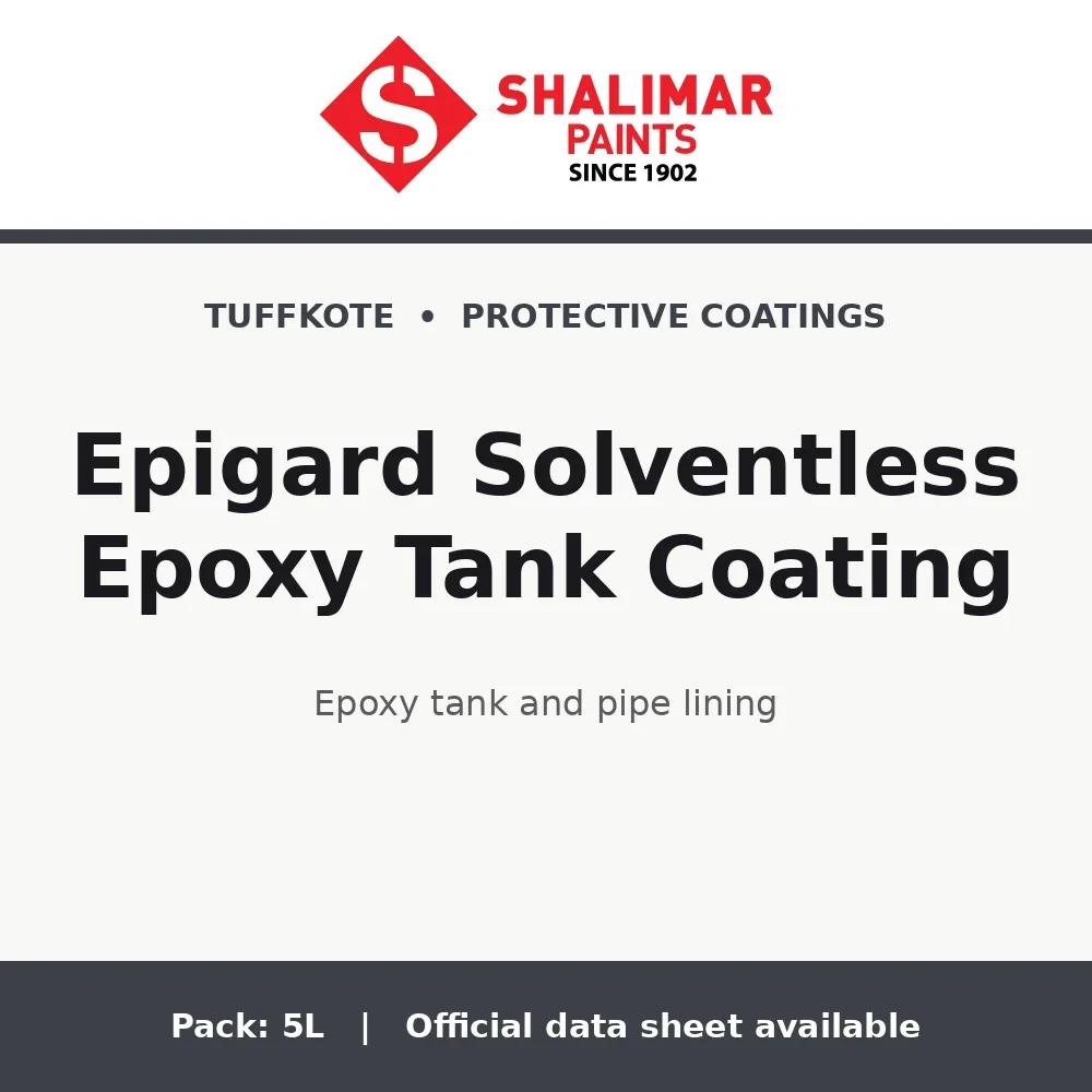 Shalimar Epigard Solventless Epoxy Tank Coating - epoxy tank and pipe lining by Shalimar Paints, 5L pack
