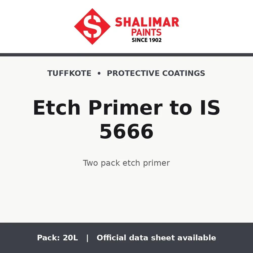 Shalimar Etch Primer to IS 5666 - two pack etch primer by Shalimar Paints, 20L pack