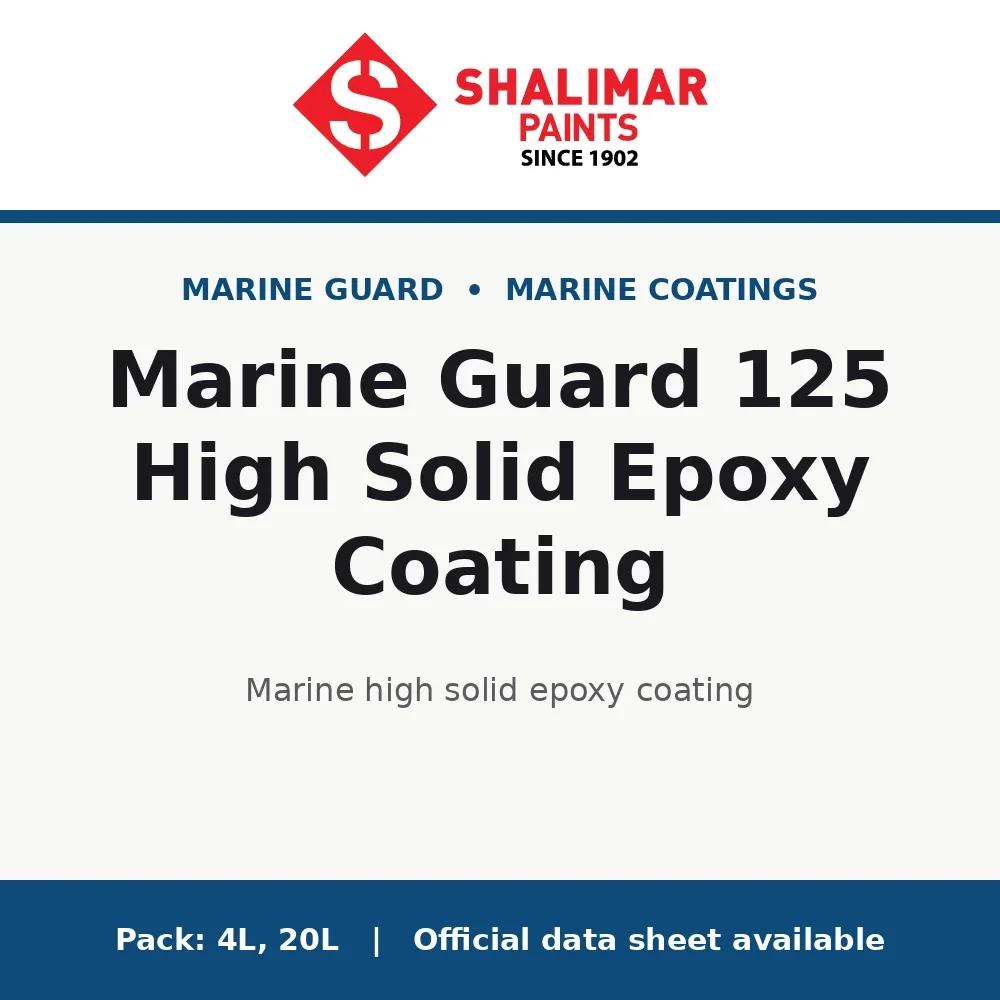 Shalimar Marine Guard 125 High Solid Epoxy Coating - marine high solid epoxy coating by Shalimar Paints, 20L, 4L pack