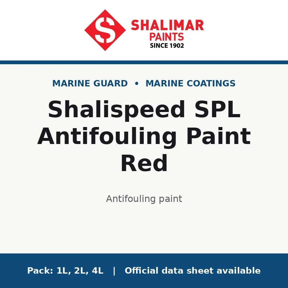 Shalimar Shalispeed SPL Antifouling Paint Red - antifouling paint by Shalimar Paints, 4L, 2L, 1L pack