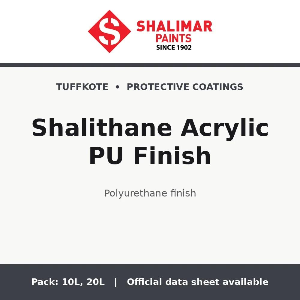 Shalimar Shalithane Acrylic PU Finish - polyurethane finish by Shalimar Paints, 20L, 10L pack