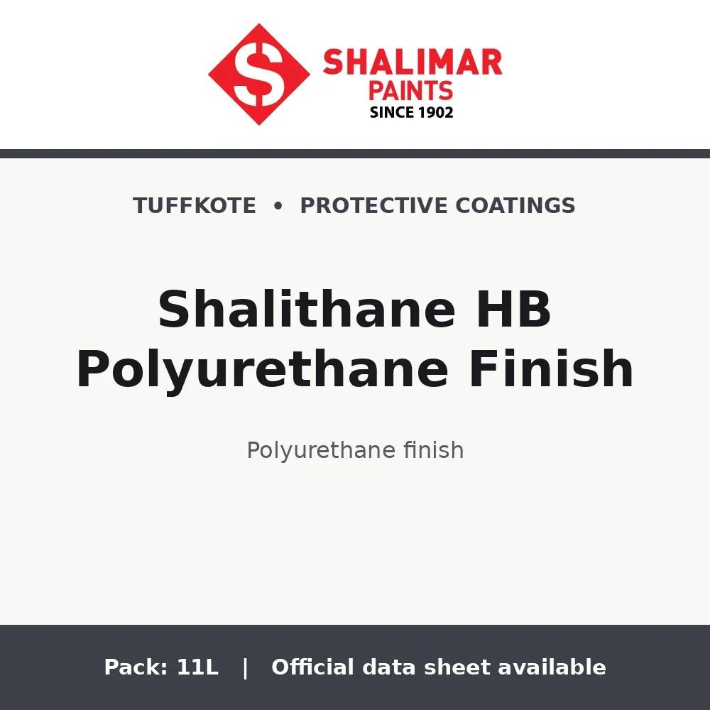 Shalimar Shalithane HB Polyurethane Finish - polyurethane finish by Shalimar Paints, 11L pack
