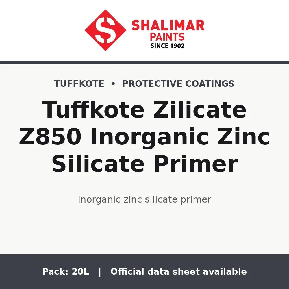 Shalimar Tuffkote Zilicate Z850 Inorganic Zinc Silicate Primer