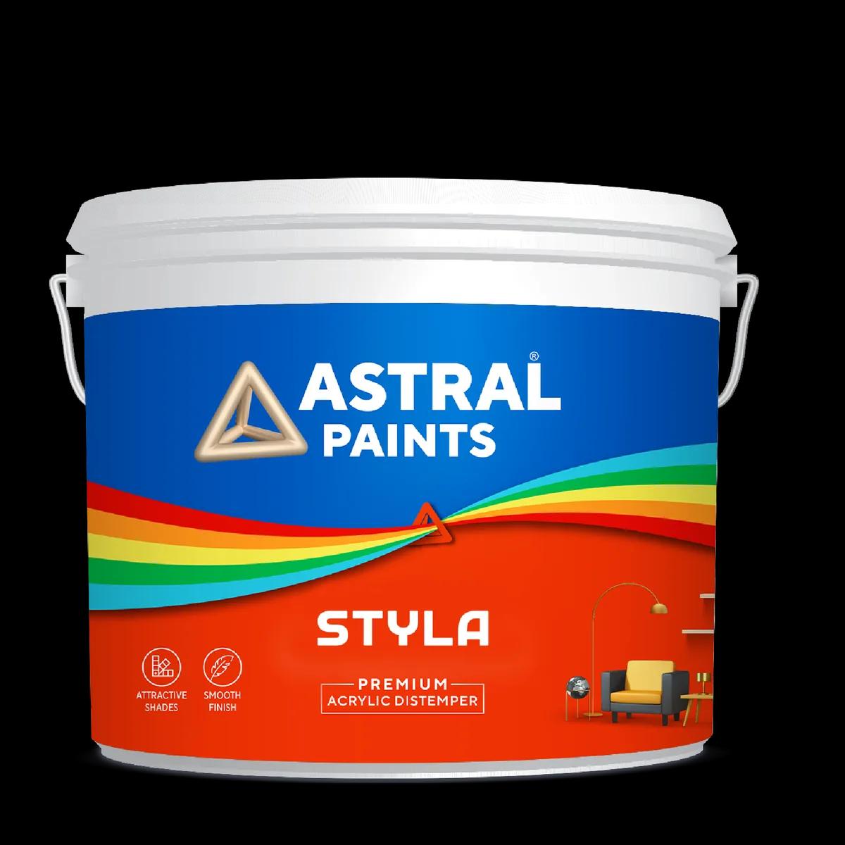 Astral Styla Premium Acrylic Distemper interior wall paint pack
