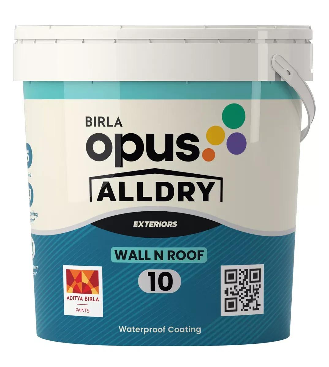 Birla Opus Alldry Wall n Roof 10 waterproof coating pack