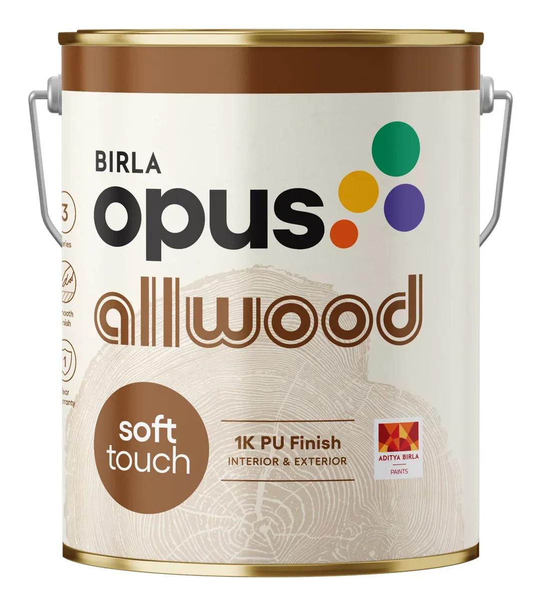 Birla Opus Allwood SoftTouch 1K PU wood finish pack