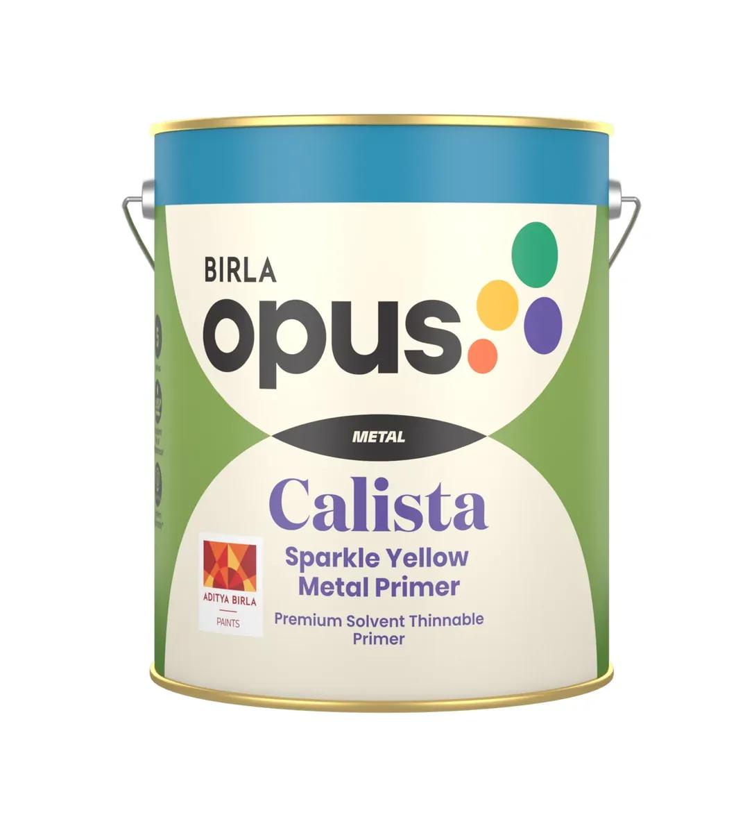Birla Opus Calista Sparkle Yellow Metal Primer pack